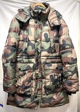 Hudson HDSN Mens Quilted Hooded Storm Parka Puffer Coat Size 2XL Camo $438 MSRP